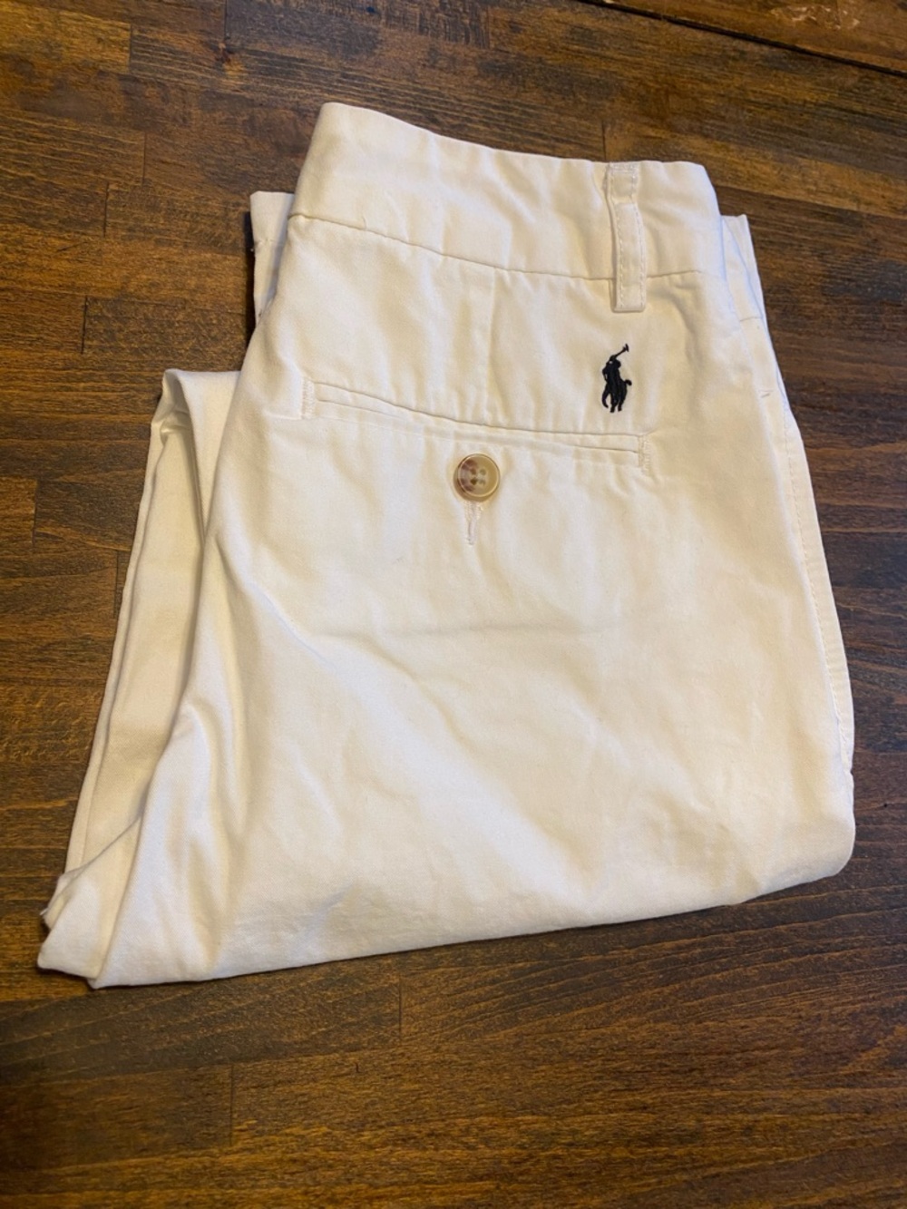 Polo Ralph Lauren Kids Chino Pants Size 8 Boys Girls White Pony Logo Casual